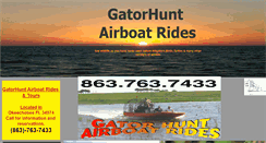 Desktop Screenshot of gatorhuntairboatrides.com